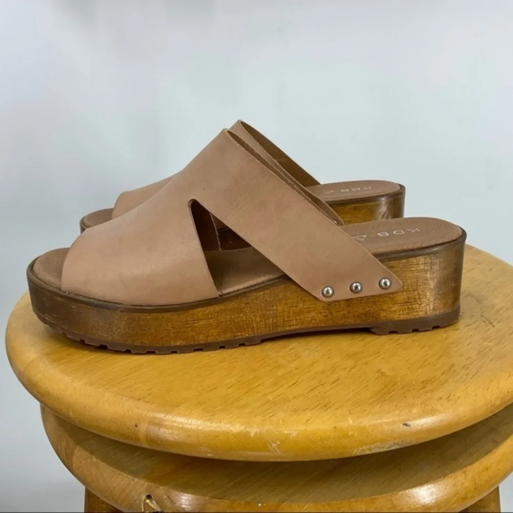 KDB Kelsi dagger leather wood platform sandal 7